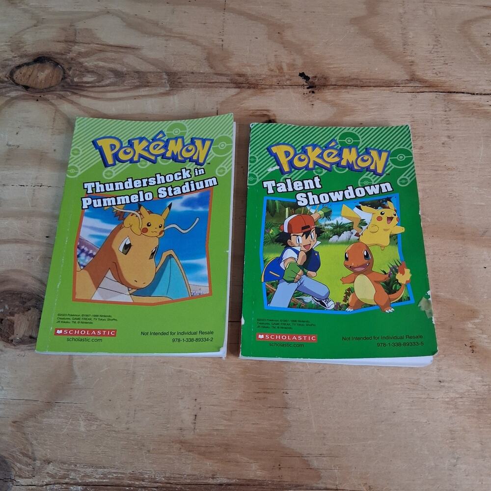 Pokemon Scholastic Novels Lot Of 2 Books 4 Stories Pokemon Books